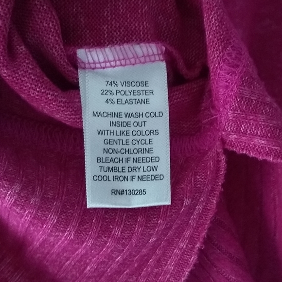 Per Se V-neck lightweight sweater, heathered pink, medium - Picture 6 of 10